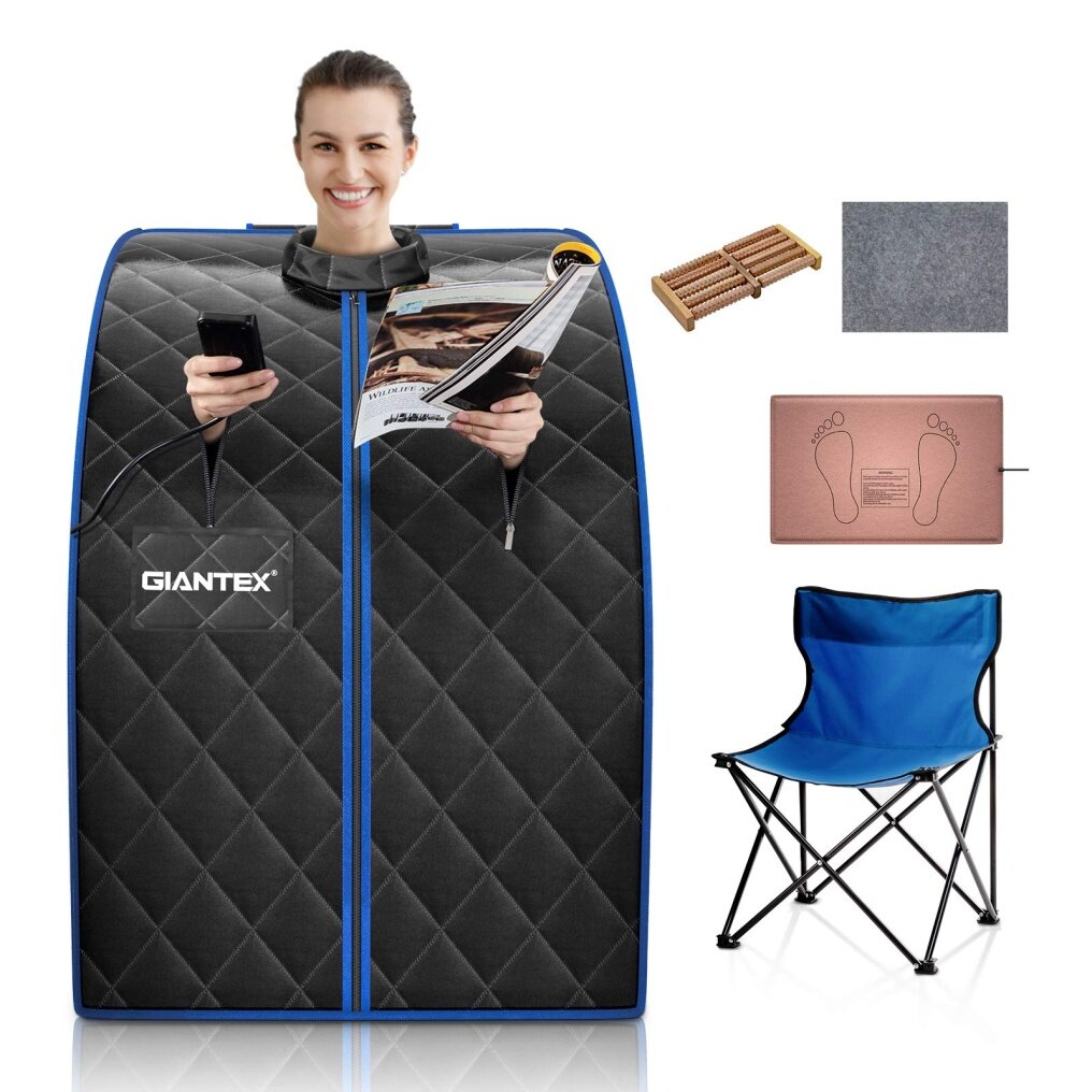Portable Personal Far Infrared Sauna W/ 9 Temperature & Timer