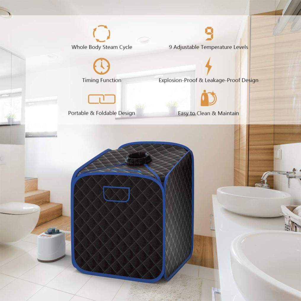 Private 2L Folding Steam Sauna Tent W/Chair Foot for Relax
