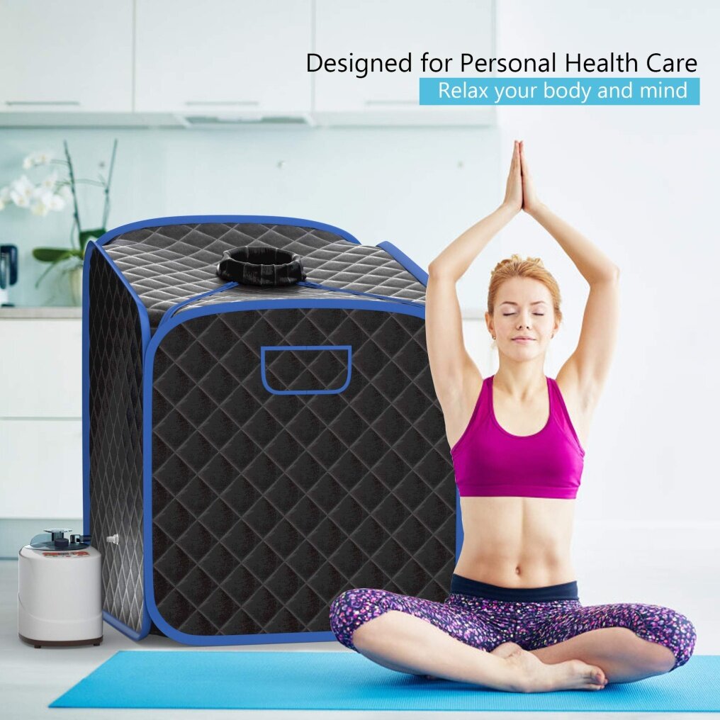 Private 2L Folding Steam Sauna Tent W/Chair Foot for Relax