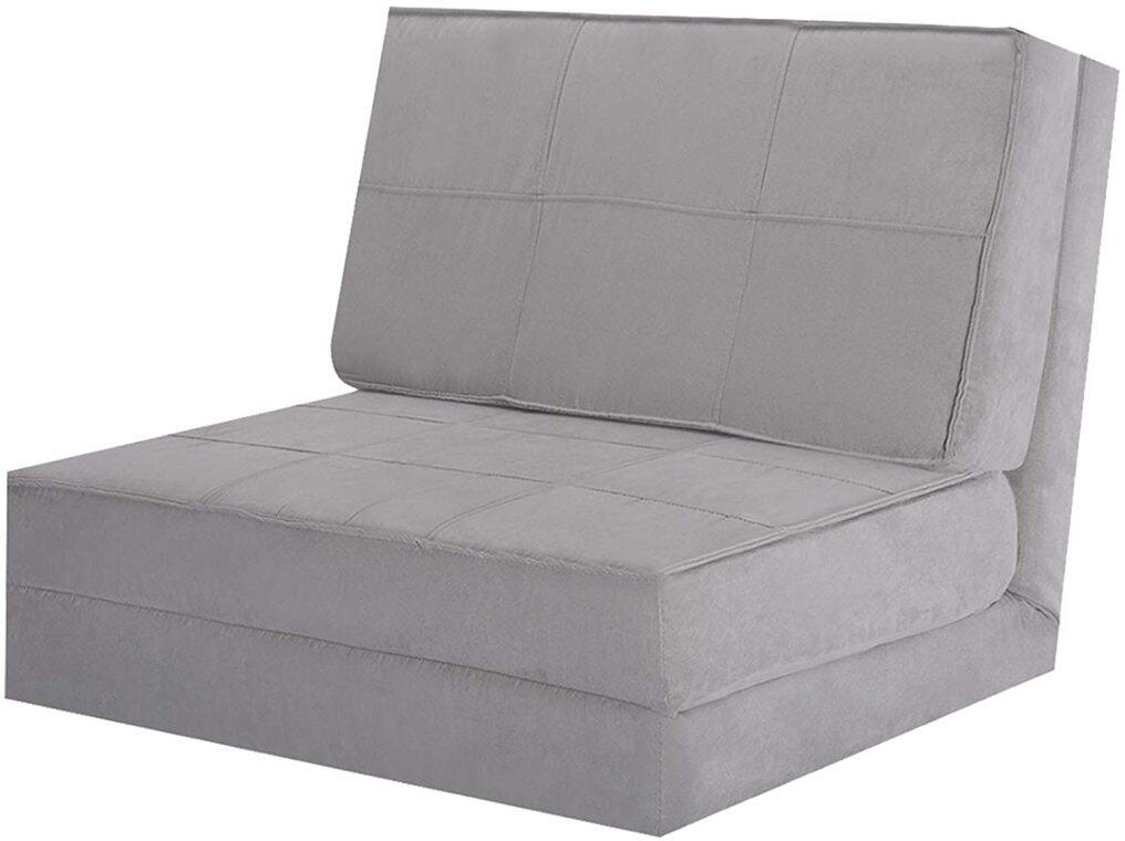 5-Position Adjustable Triple Fold Down Floor Sofa Bed
