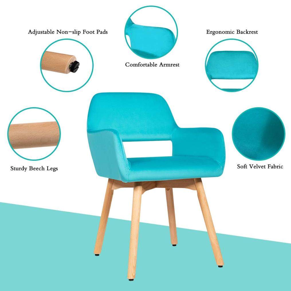 Velvet Dining Chairs, Modern Leisure Accent Living Room Chair