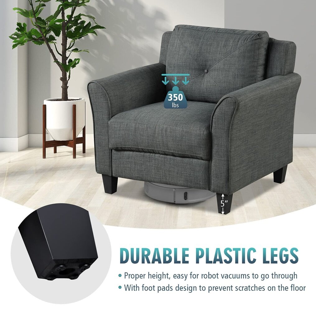 Leisure Arm Chair with Button Tufting Back Cushion | Comfy Single Sofa Chair