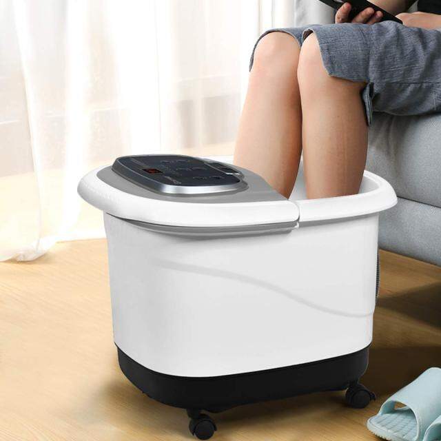 Foot Spa Bath Massager w/Heat and Motorized Shiatsu Massage Balls & 2 Maize Rollers