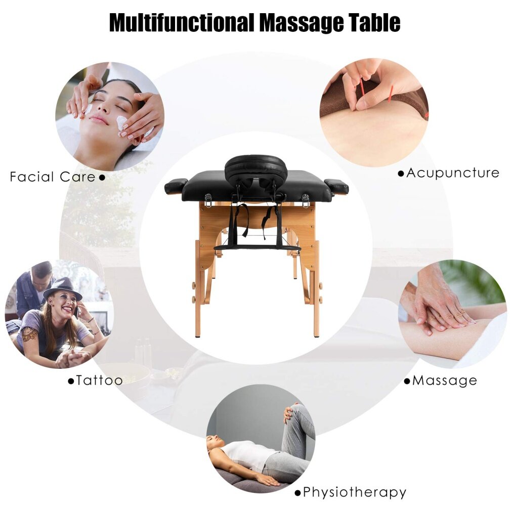 84inch Professional Massage Bed Height Adjustable with Carry Case