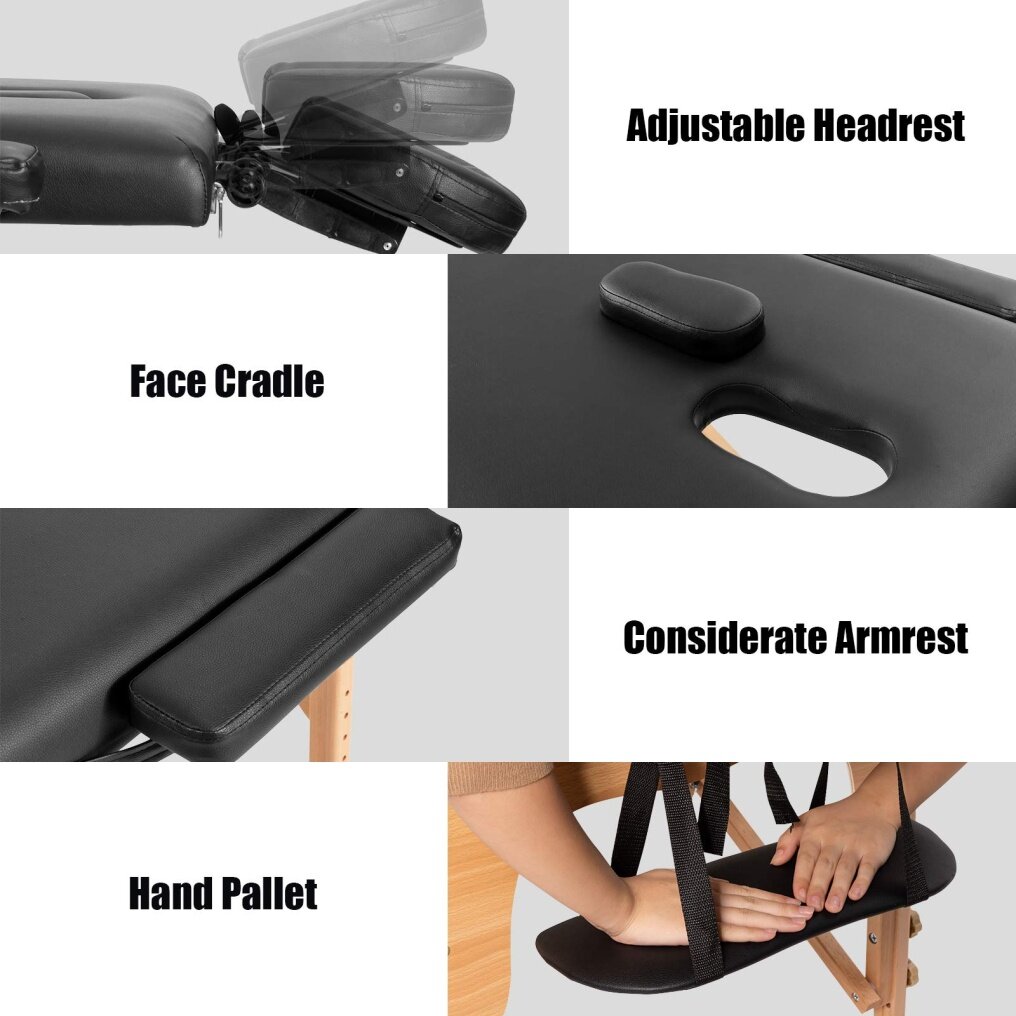 84inch Professional Massage Bed Height Adjustable with Carry Case