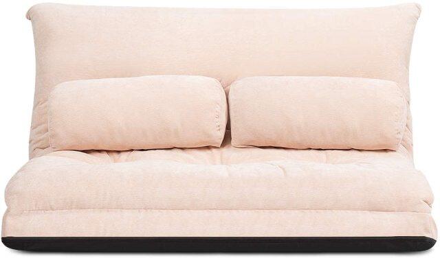 Multi-Functional 6-Position Foldable Lazy Floor Sofa with 2 Pillows