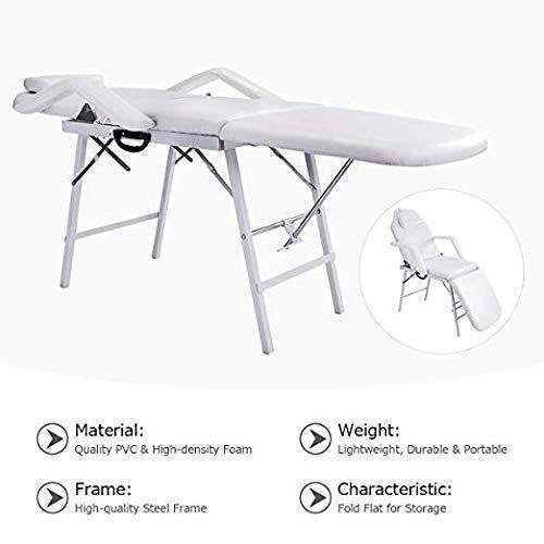 73 Inch Adjustable Massage Tattoo Chair for Salon Beauty Spa