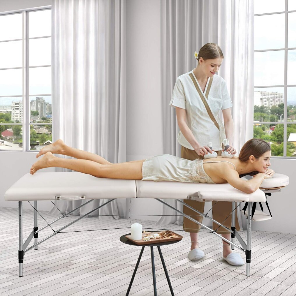 84inch Portable Folding Massage Bed Aluminium Frame & Height Adjustable