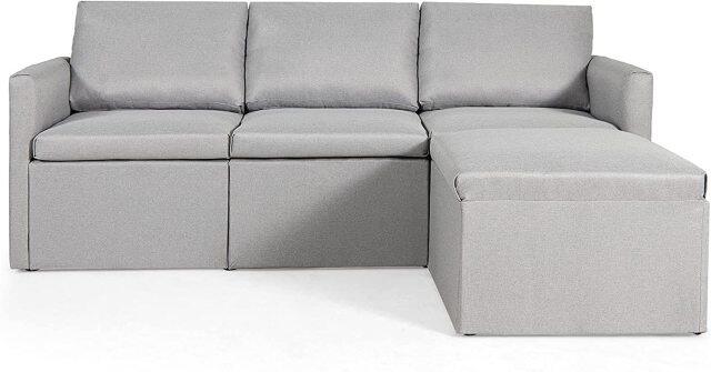 Modern L-Shaped Convertible Sectional Sofa Couch with Reversible Chaise