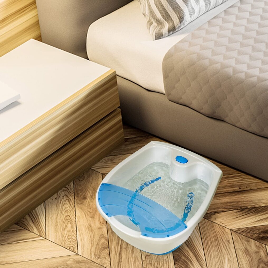 Portable Home Foot Spa Bath W/Smooth Bubble Massage