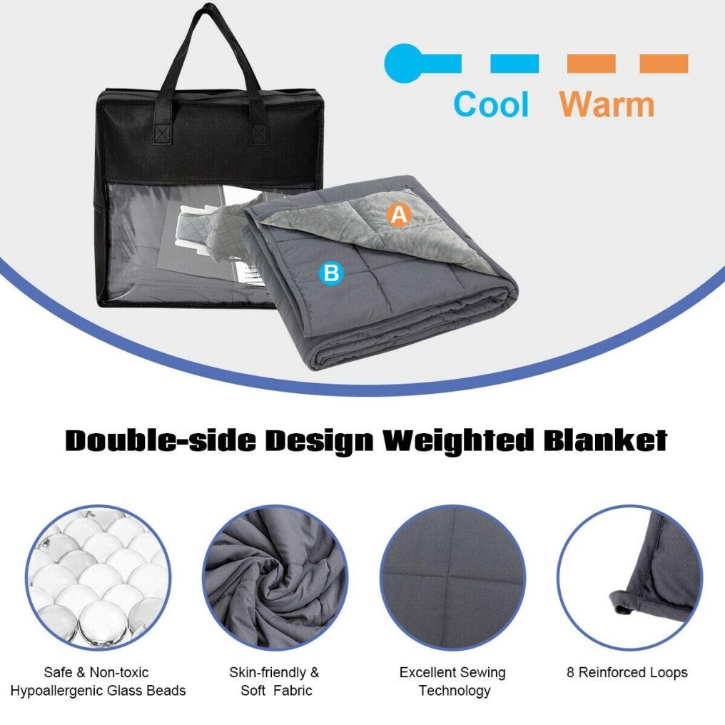 Adults Weighted Blanket, Queen Size Heavy Blanket-15 lbs- 60"x 80"