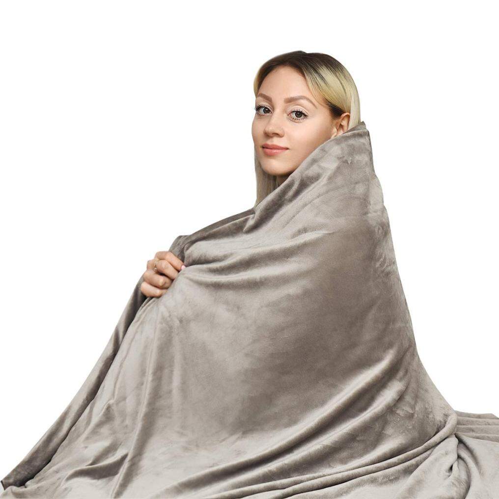 Weighted Blanket with 200GSM Crystal Velvet Cover 20lbs |60"x80"| Queen Size