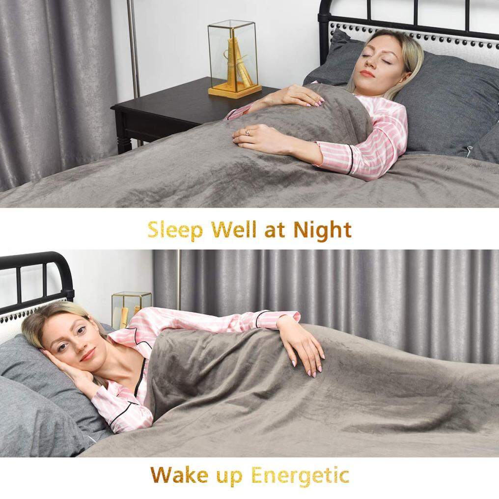 Weighted Blanket with 200GSM Crystal Velvet Cover 20lbs |60"x80"| Queen Size