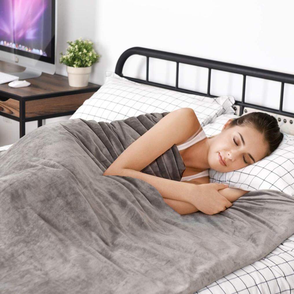 Weighted Blanket with 200GSM Crystal Velvet Cover 20lbs |60"x80"| Queen Size