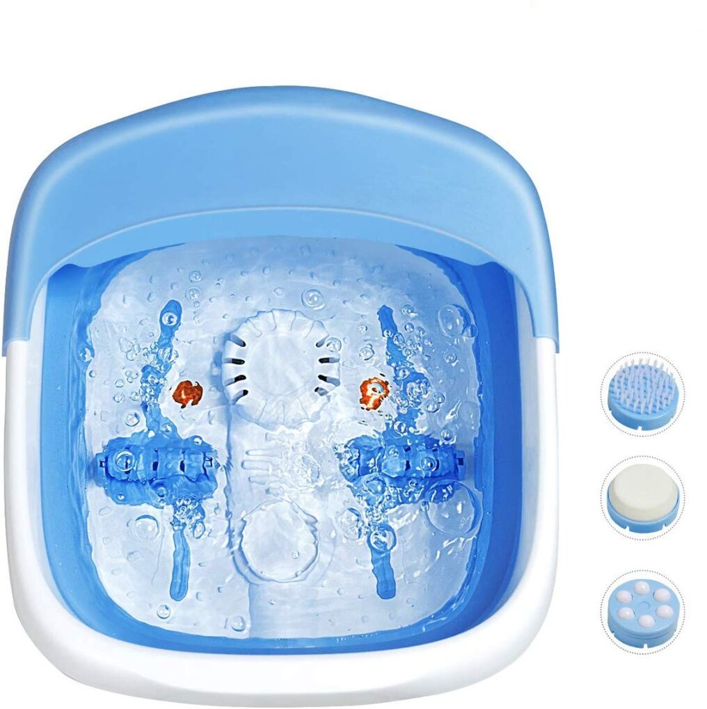 Foldable Foot Soaking Tub with Rollers Pumice Stone Scrub Brush