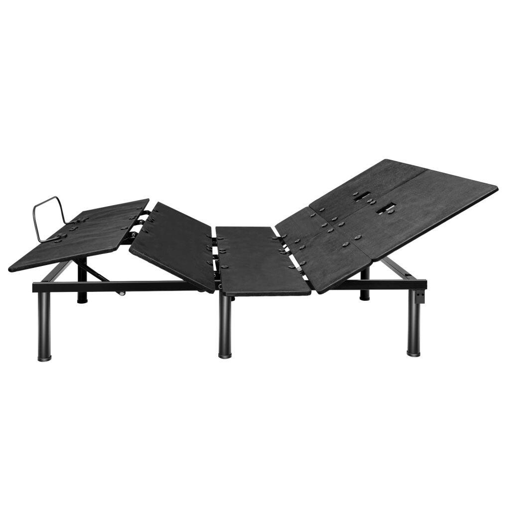 Komfott Electric Bed Frame w/ Dual USB Ports & Under Bed LED Lights Adjustable Head & Foot for Home Dormitory