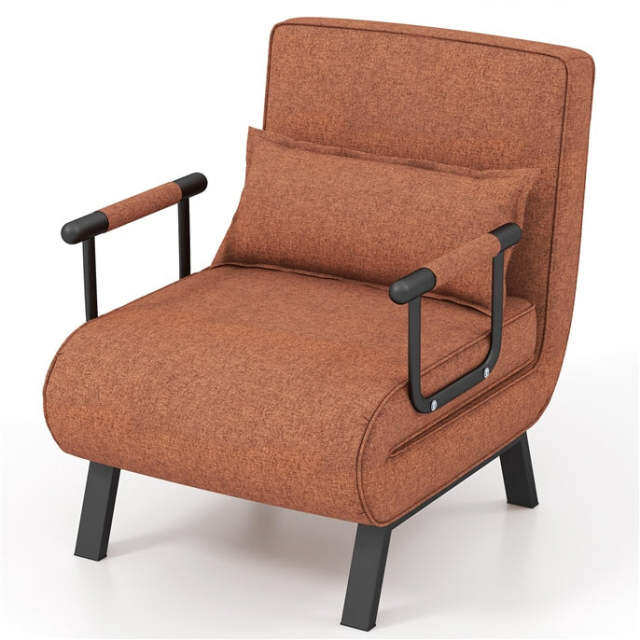 KOMFOTT Convertible Sofa Bed Sleeper Chair, Tri-Fold Armchair Sofa Sleeper with 6 Position Adjustable Backrest