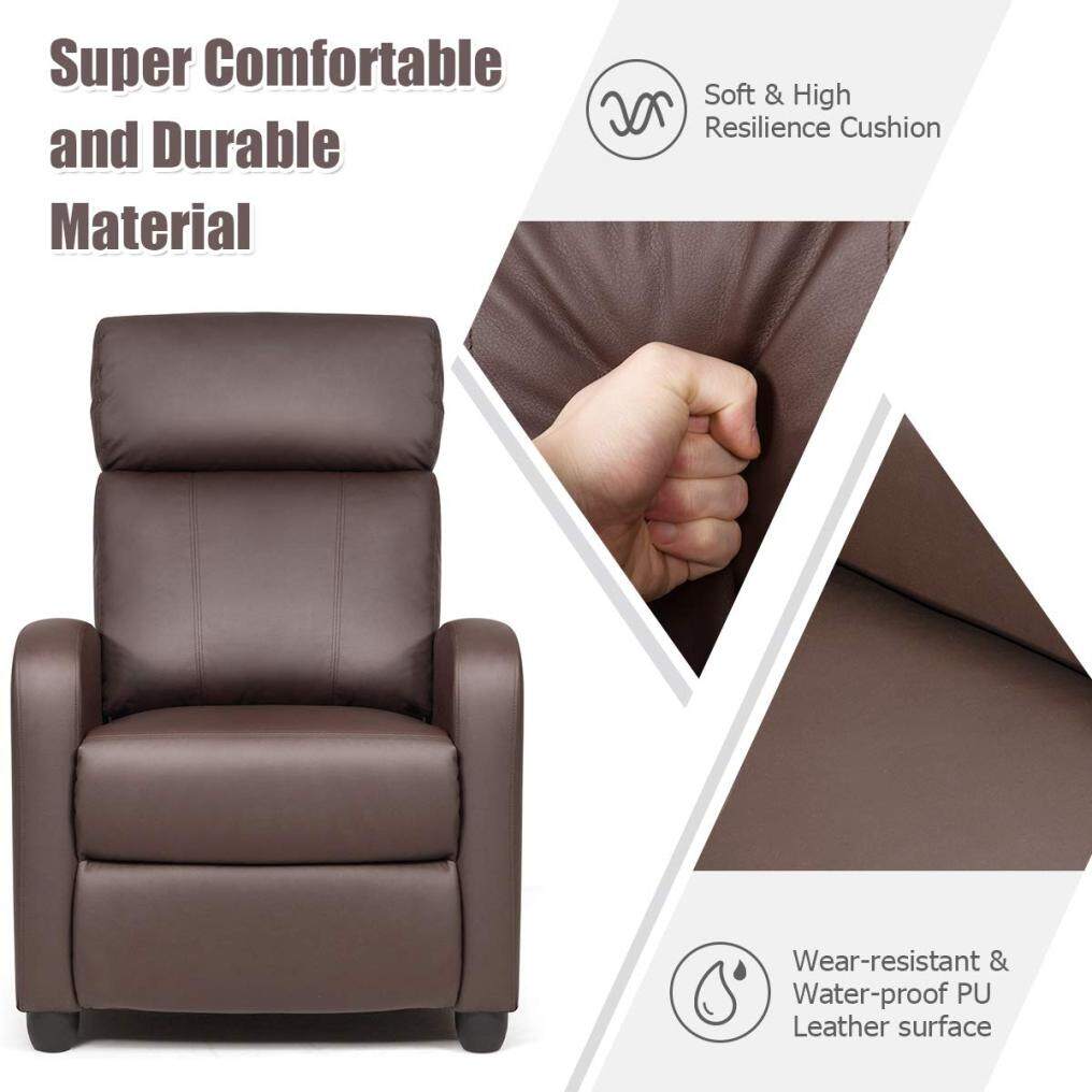 Komfott Recliner Chair for Living Room, Recliner Sofa Wingback Chair w/Massage Function