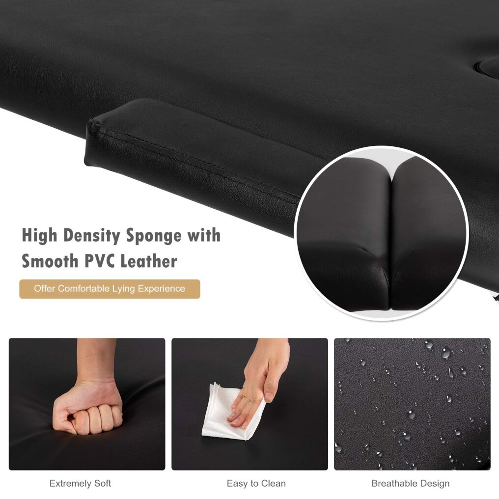 84inch Portable Folding Massage Bed Aluminium Frame & Height Adjustable