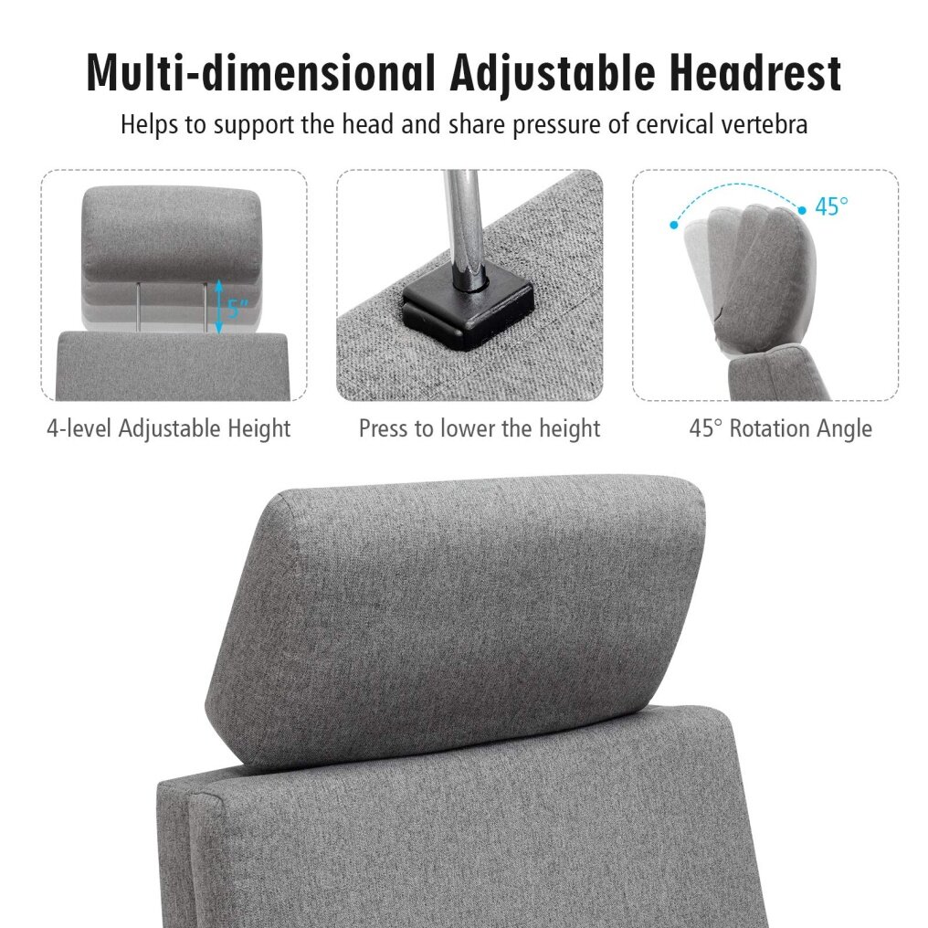 Komfott Recliner Chair with Vibration Massage, 360 Degree Swivel Reclining Sofa Chair