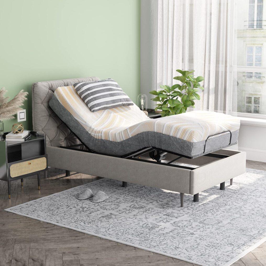 KOMFOTT 10 Inch Adjustable Bed Mattress Twin XL, 3D Transformable Cutting Mattress