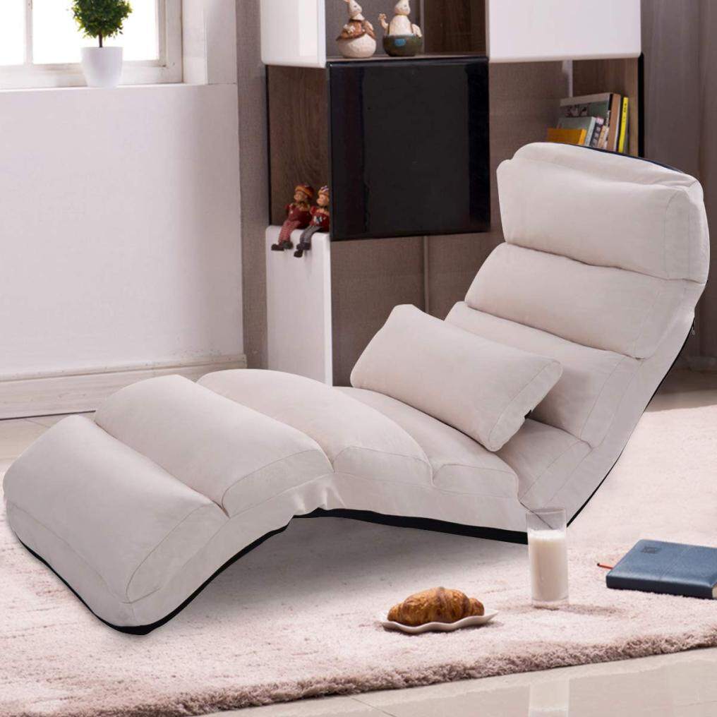 Multifunctional Usage Folding Lazy Sofa Chair W/Pillow