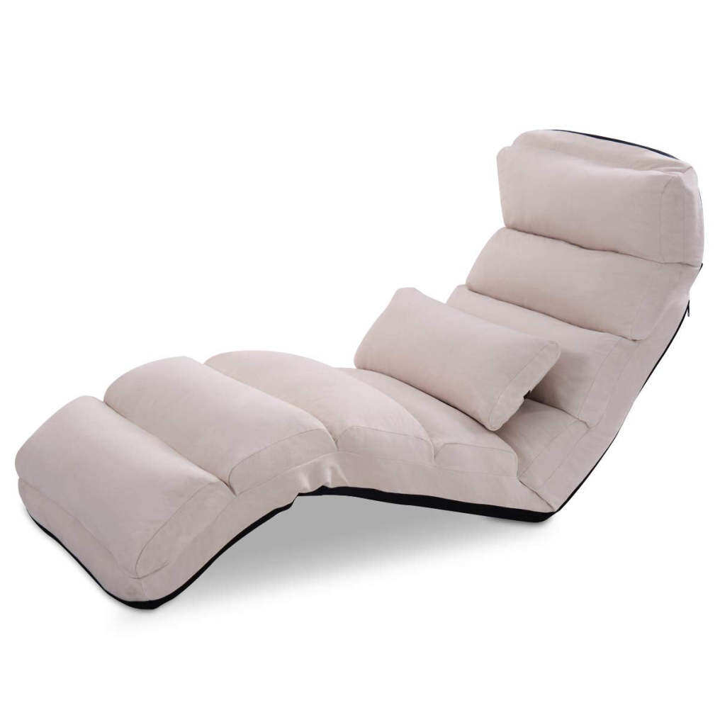 Multifunctional Usage Folding Lazy Sofa Chair W/Pillow