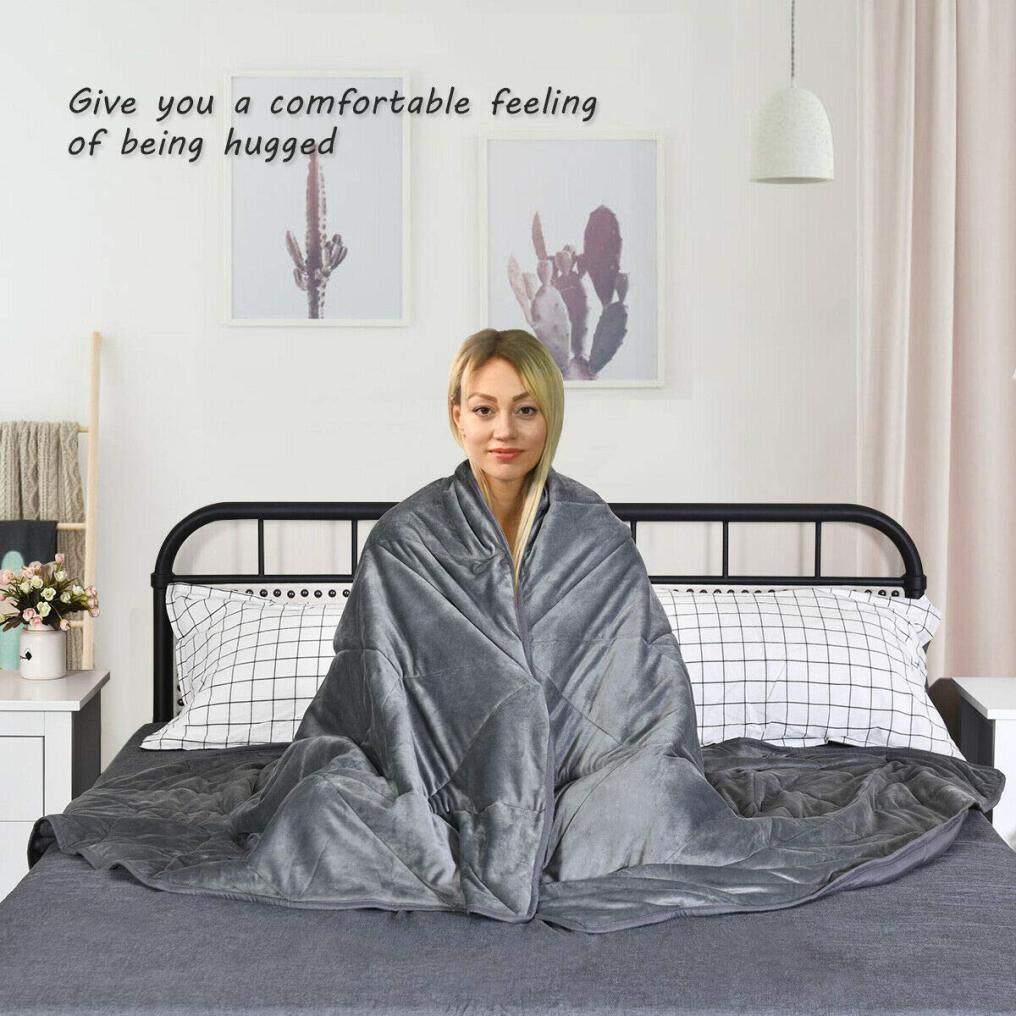 Premium Weighted Blanket 17lbs |60"x80"| Queen Size, for Kids Adults