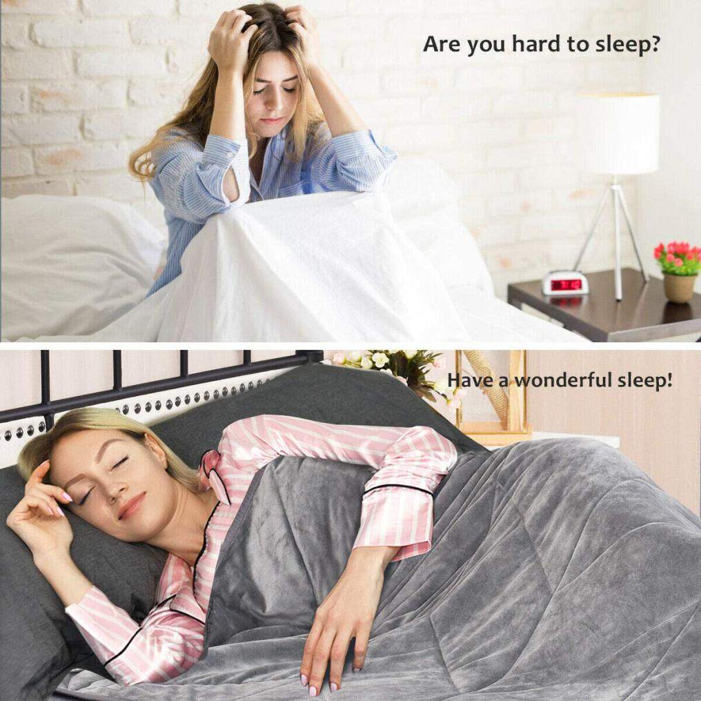 Premium Weighted Blanket 17lbs |60"x80"| Queen Size, for Kids Adults