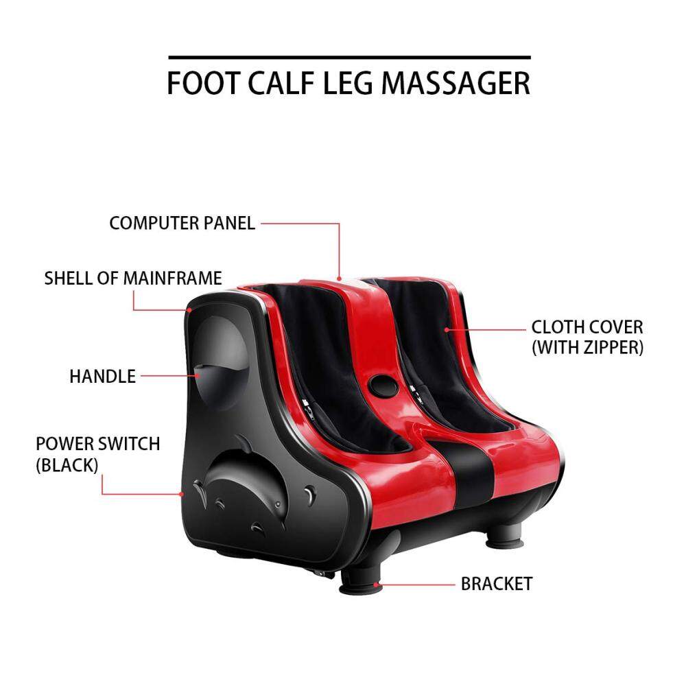 Electric Leg Calf Foot Massager Machine w/ Heat for Tired Feet