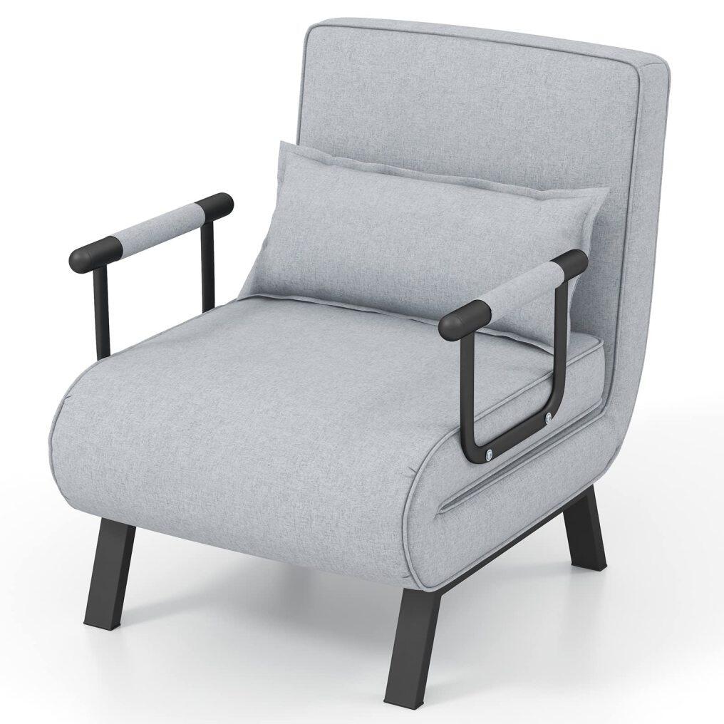 KOMFOTT Convertible Sofa Bed Sleeper Chair, Tri-Fold Armchair Sofa Sleeper with 6 Position Adjustable Backrest