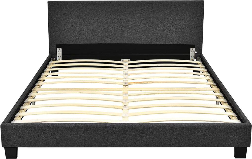 Bed Frame, Headboard, Heavy Duty Wooden Slat Support & Mattress Foundation