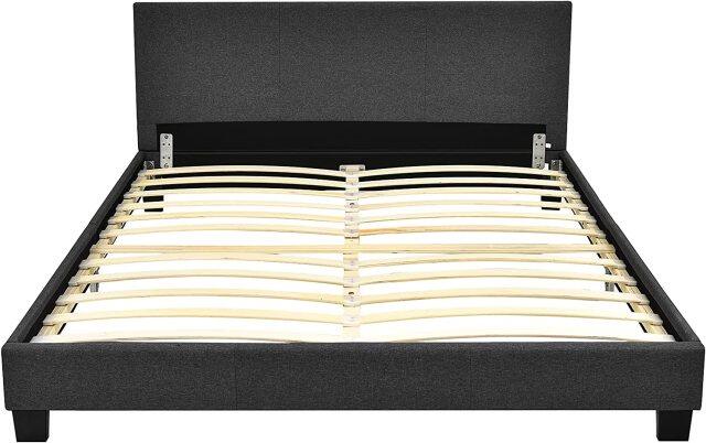 Bed Frame, Headboard, Heavy Duty Wooden Slat Support & Mattress Foundation
