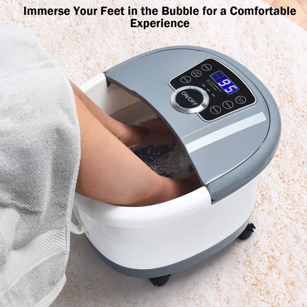 Foot Spa Bath Massager with 16 Pedicure Shiatsu Roller Massage Points