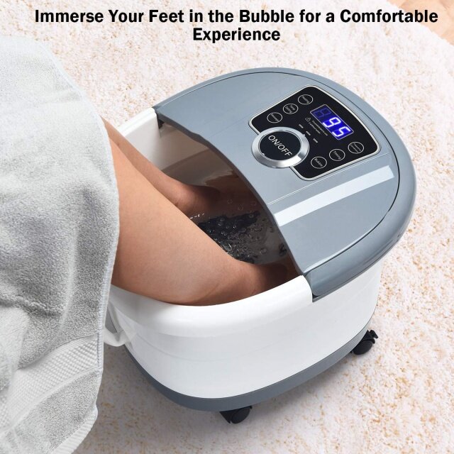 Foot Spa Bath Massager with 16 Pedicure Shiatsu Roller Massage Points