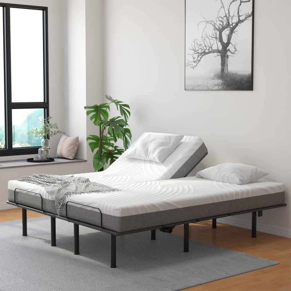 8 Inch Twin XL Bed Mattress，Cool Gel Infusion Memory Foam Mattress for Adjustable Bed