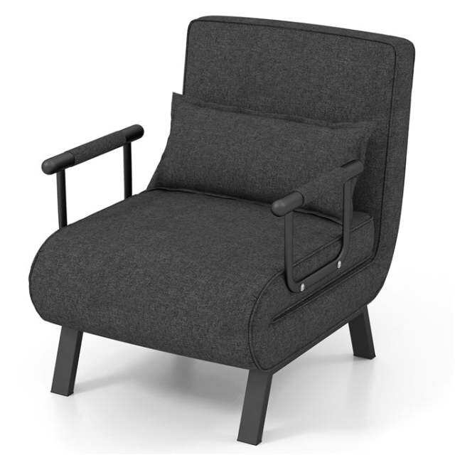 KOMFOTT Convertible Sofa Bed Sleeper Chair, Tri-Fold Armchair Sofa Sleeper with 6 Position Adjustable Backrest