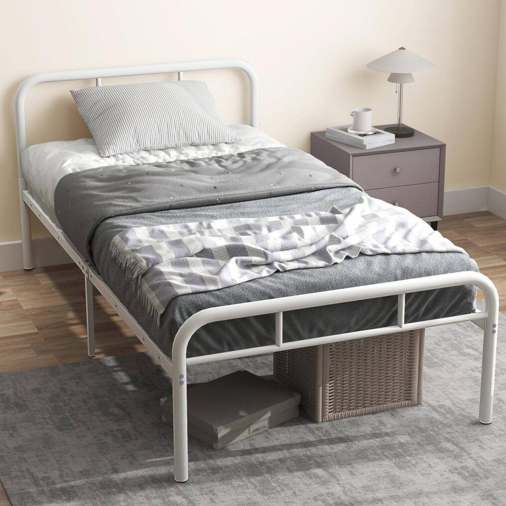 KOMFOTT Twin Size Metal Platform Bed Frame