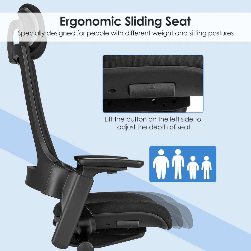 Home Office Desk Chair Swivel Executive Chair with Ergonomic High Back