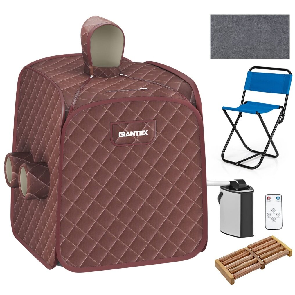 Portable Folding 1 or 2 Person Steam Spa Sauna with Remote Control