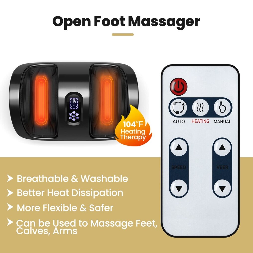 Kneading & Rolling Feet/Leg/Calf/Arm/Ankle Massage with LCD Screen