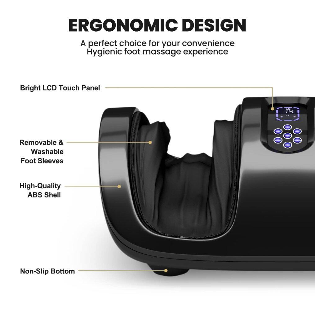 Kneading & Rolling Feet/Leg/Calf/Arm/Ankle Massage with LCD Screen