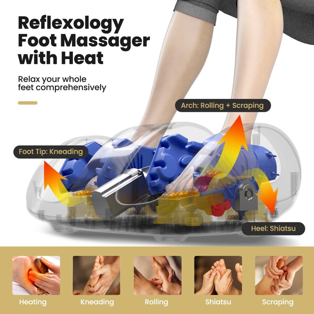 Kneading & Rolling Feet/Leg/Calf/Arm/Ankle Massage with LCD Screen