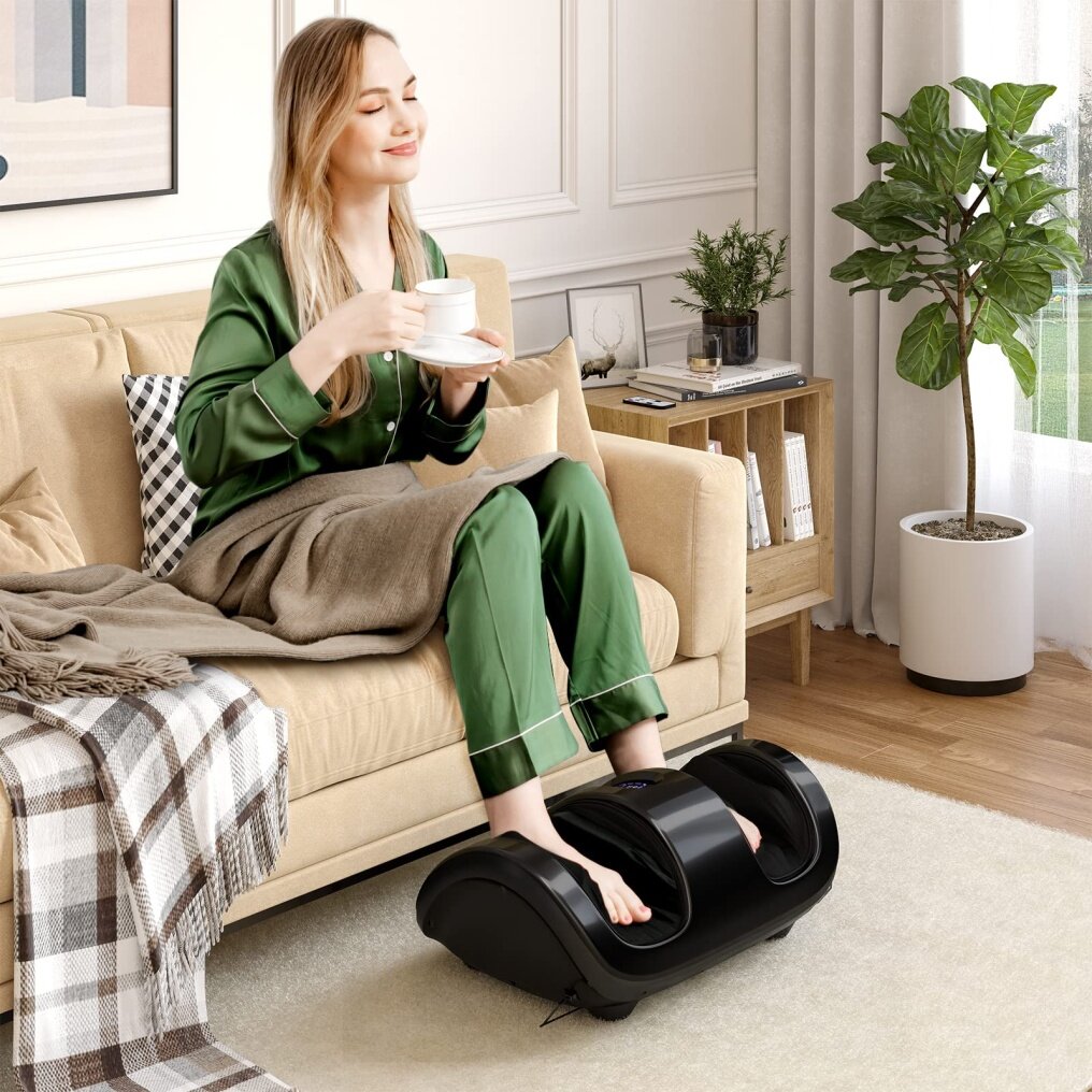 Kneading & Rolling Feet/Leg/Calf/Arm/Ankle Massage with LCD Screen