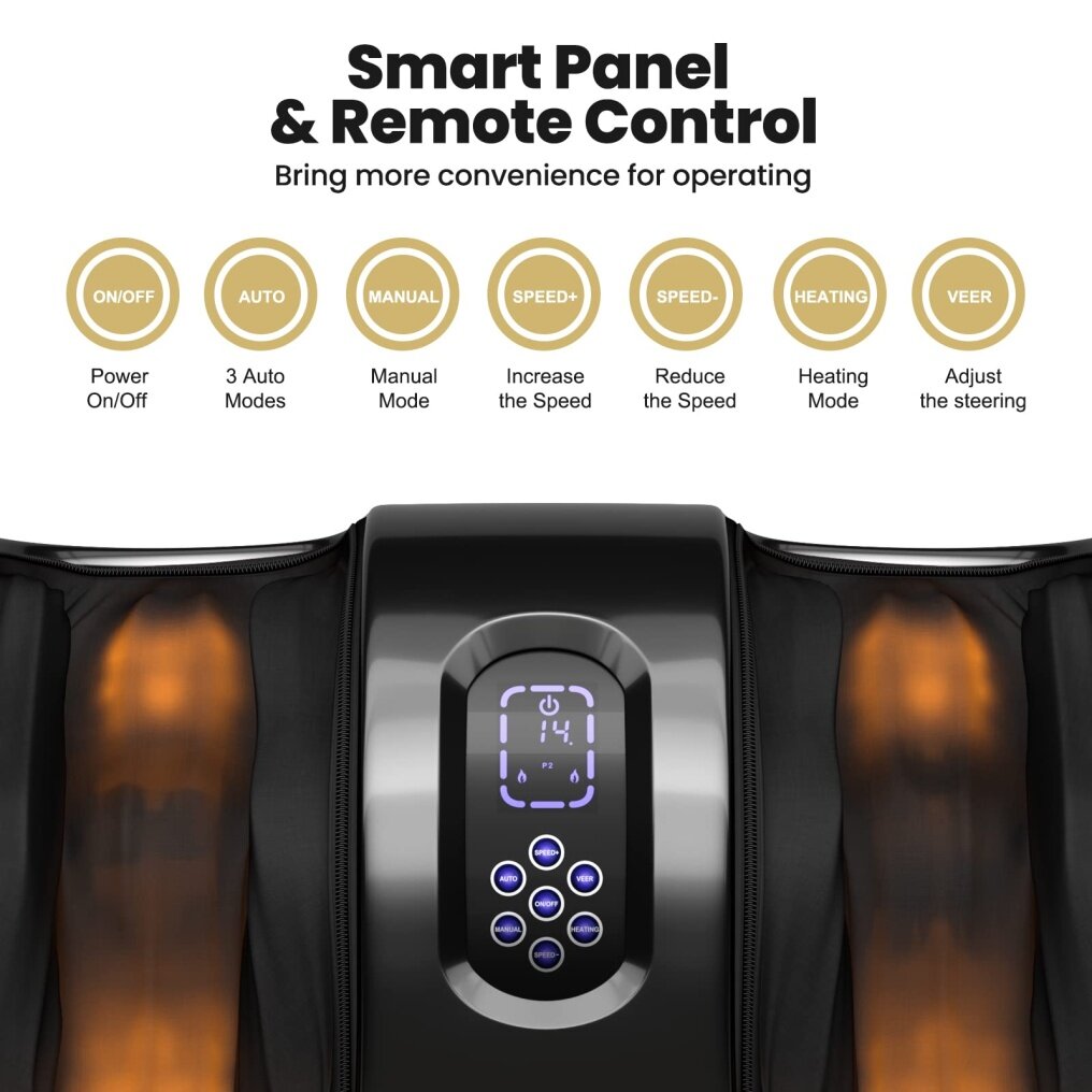 Kneading & Rolling Feet/Leg/Calf/Arm/Ankle Massage with LCD Screen