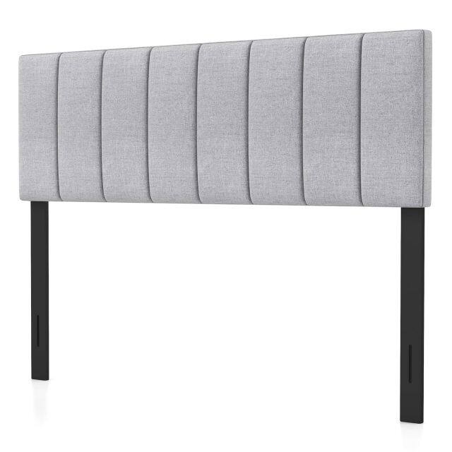 KOMFOTT Linen Upholstered Headboard for Full & Queen Size Bed (Gray)