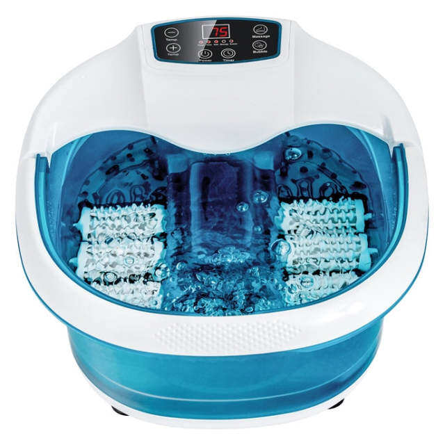 Home Foot Spa Tub with Heat Bubbles & Adjustable Temperature & Time for Feet Relief