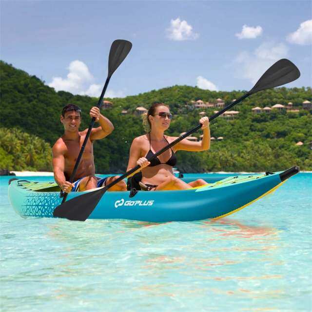 2-Person Inflatable Kayak with 2 Aluminium Paddles, EVA Padded Seats, 507LB Capacity, Carry Bag & Repair Kit, Portable Touring Kayak for Adults