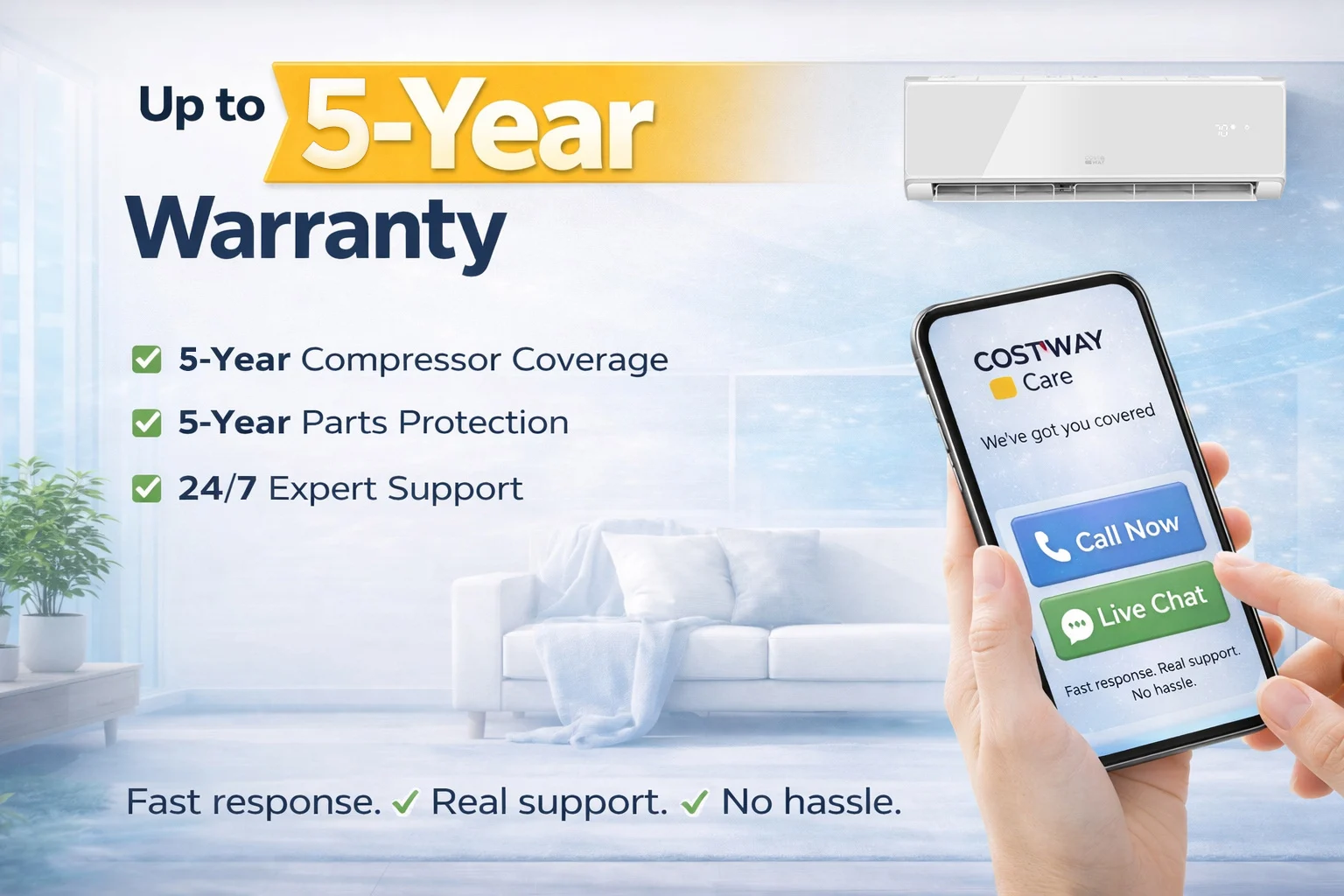 Blast Pro Series 12000 BTU 20 SEER2 115V Wifi Enabled Mini Split Air Conditioner and Heater