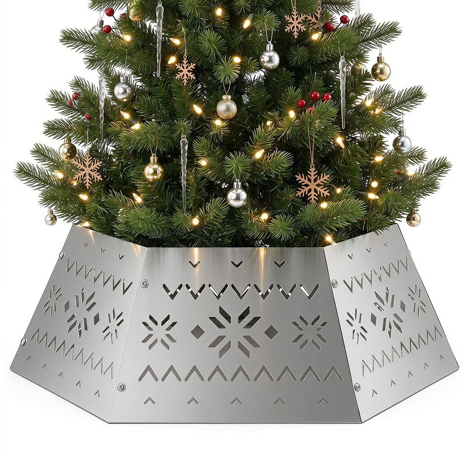 71 cm Metal Christmas Tree Collar Basket Fits up to 305 cm Christmas Tree